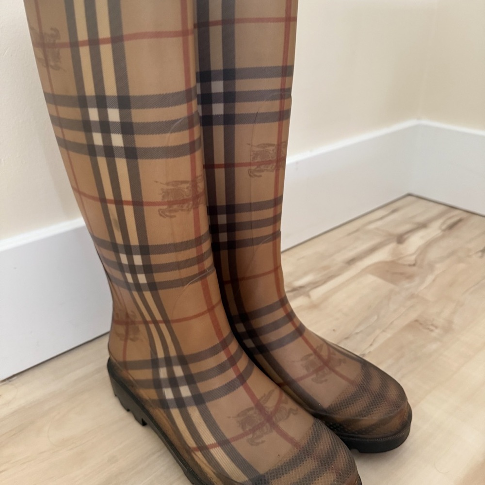 Burberry Checkered Tall Boots